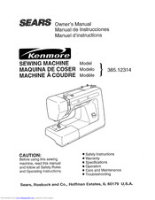 KENMORE Sears 385.12314 Owner's Manual
