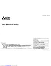 Mitsubishi MS-30SV Operating Instructions Manual
