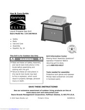 Kenmore Elite 119.16670010 Use And Care Manual