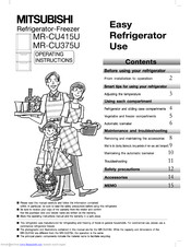 Mitsubishi MR-CU415U Operating Instructions Manual