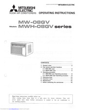 Mitsubishi MW-08GV Series Operating Instructions Manual