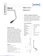 Samson CM12C Product Specification Sheet
