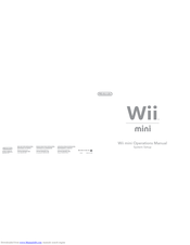 Nintendo Wii mini Operation Manual
