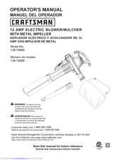 Craftsman 138.74899 Operator's Manual