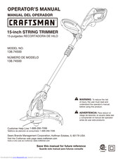 Craftsman 138.74500 Operator's Manual