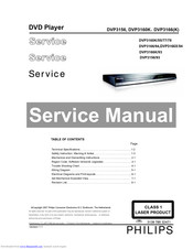 Philips DVP3160K Service Manual