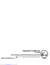 Husqvarna LTH19530 Operator's Manual