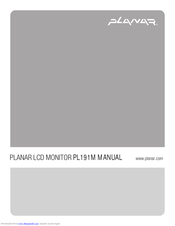 Planar PL191M Manual