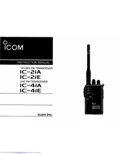 ICOM IC-2iE Instruction Manual