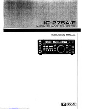 ICOM IC-275E Instruction Manual