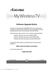 ActionTec MyWirelessTV MWTV200T Notice