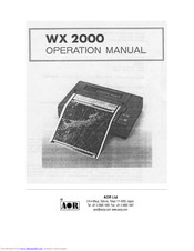 AOR WX2000 Operation Manual