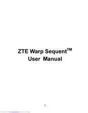 zte Warp Sequent User Manual