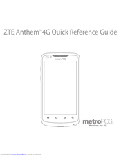 zte Anthem 4G Quick Reference Manual