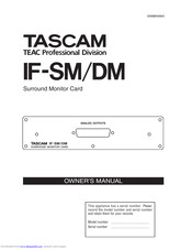 Tascam IF-SM/DM Owner's Manual