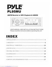 Pyle PL95MU Manual