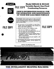 Bryant 321AAZ User's Information Manual