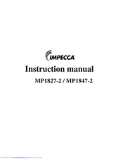 Impecca MP1827-2 Instruction Manual