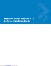 Motorola MSP3-CNTRL-SW-1 - Mobility Services Platform Control Edition Software Installation Manual