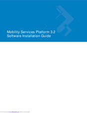 Motorola MSP3-CNTRL-SW-100 - Mobility Services Platform Control Edition Software Installation Manual