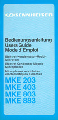 Sennheiser MKH 203 403 803 User Manual