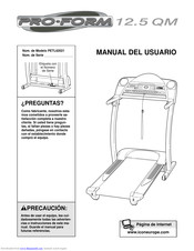 ProForm 12.5qm Treadmill Manual Del Usuario