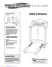 ProForm 12.5qm Treadmill User Manual