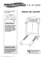 ProForm 14.5qm Treadmill Manual Del Usuario