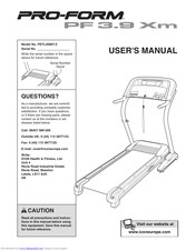 ProForm 3.9 Xm Treadmill User Manual
