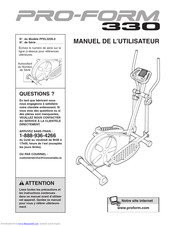 Pro-Form 330 Elliptical Manuel De L'utilisateur