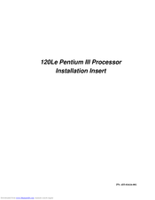 NEC 120Le Installation Instructions Manual