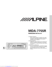 Alpine MDA-7755R Owner's Manual