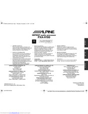 Alpine PXA-H100 Owner's Manual