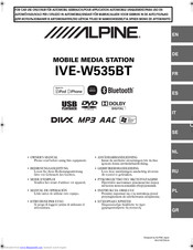 Alpine IVE-W535BT Owner's Manual
