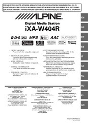 Alpine iXA-W404R Owner's Manual