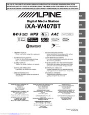 Alpine iXA-W407BT Owner's Manual