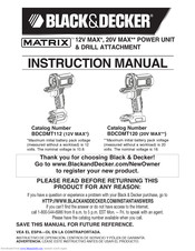 Black & Decker BDCDMT112 (12V MAx*) Instruction Manual