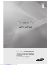 Samsung Plasma TV 4 series User Manual