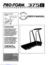 Pro-Form CROSSWALK 375E Manual