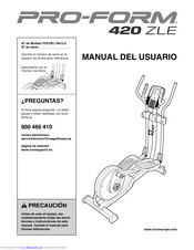 Pro-Form 420 Zle Elliptical Manual Del Usuario
