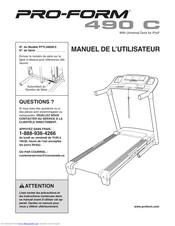 ProForm 490 C Treadmill Manuel De L'utilisateur