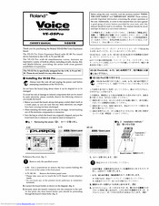 Roland VE-GSPro Owner's Manual