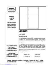 Electrolux 253.72244201 Repair Parts List Manual