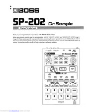 Roland Dr.Sample SP-202 Owner's Manual