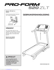 ProForm 520 Zlt Treadmill Gebruikershandleiding