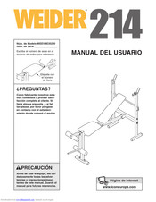 Weider 234 Bench Manual Del Usuario