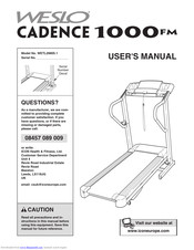 Weslo Cadence 1000 Fm User Manual