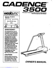 Weslo Cadence 3500 Manual