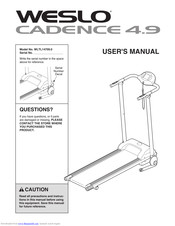 Weslo Cadence 6.9 Ery Treadmill Manual