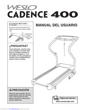 Weslo Cadence 400 Treadmill Manual Del Usuario